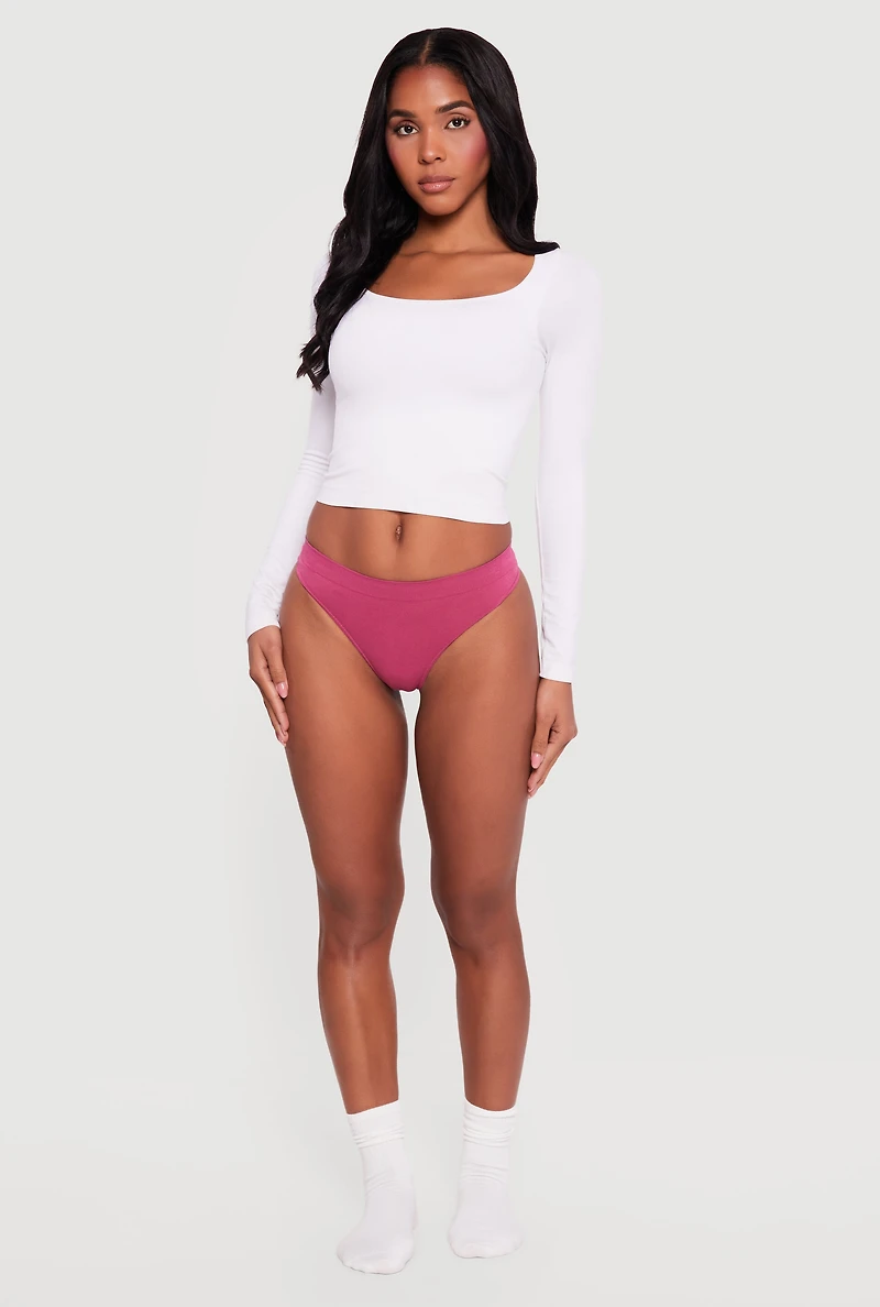 Seamless Basic Thong Panty