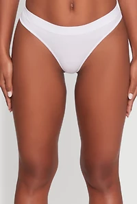 Stylish Solid Seamless Thong Panty