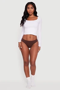 Seamless Solid Comfortable Bikini Panty