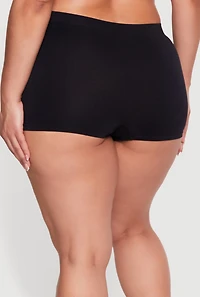 Plus Seamless Solid Boyshort Panty