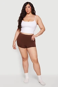 Plus High Waisted Seamless Boyshort Panty