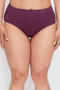 Plus Solid Seamless Bikini Panty