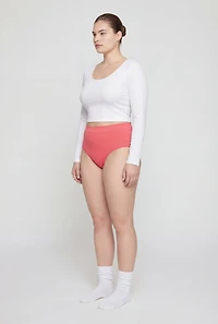 Plus Rib Knit Bikini Panty