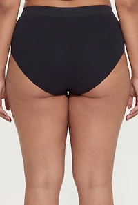 Plus Seamless Ribbed Knit High Waist Bikini Panty