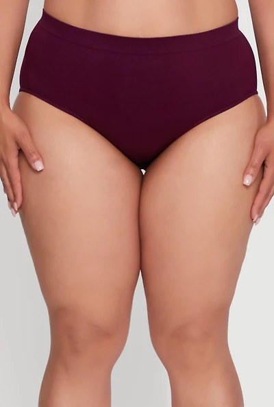 Plus Seamless High Waist Hipster Panty