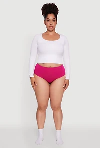 Plus Seamless High Waist Hipster Panty