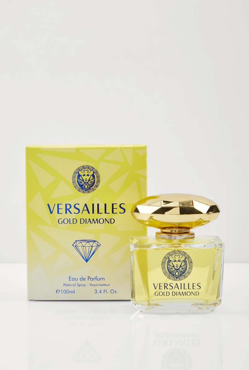 Womens Versailles Gold Diamond Perfume, Yellow