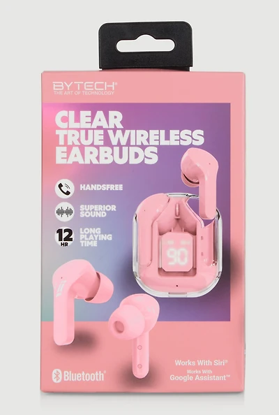 True Wireless Clear Case Earbuds