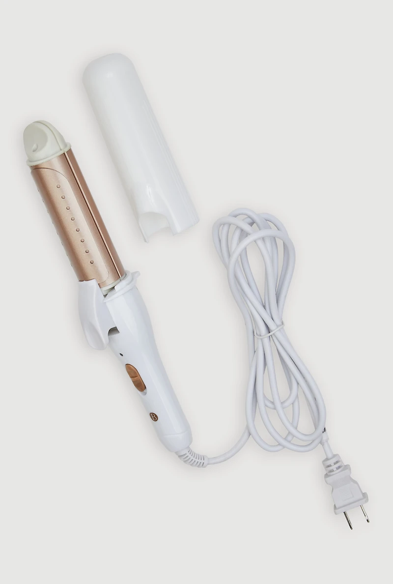 Womens Curler and Flat Iron 2 In 1, White