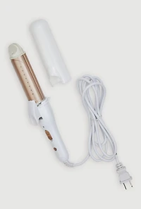Womens Curler and Flat Iron 2 In 1, White