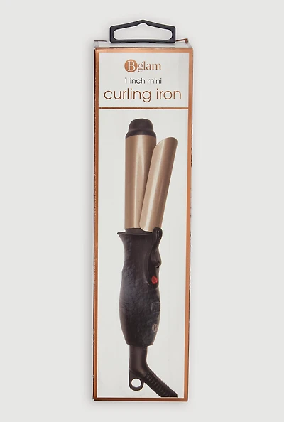 Womens Mini Curling Iron 1 Inch, Gold