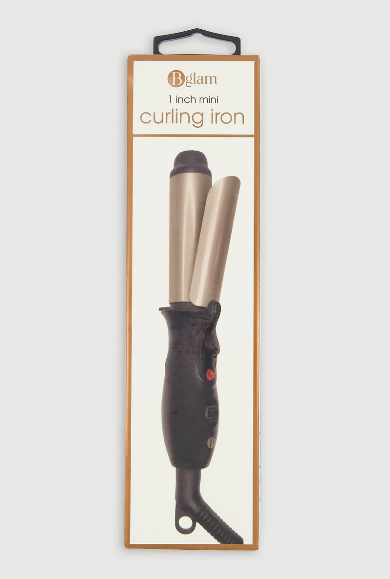 Womens 1 Inch Mini Curling Iron, Black