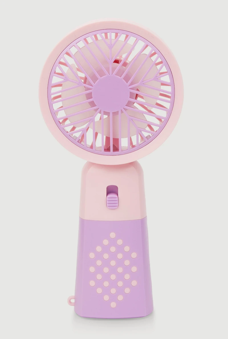 Color Blocked Handheld Fan
