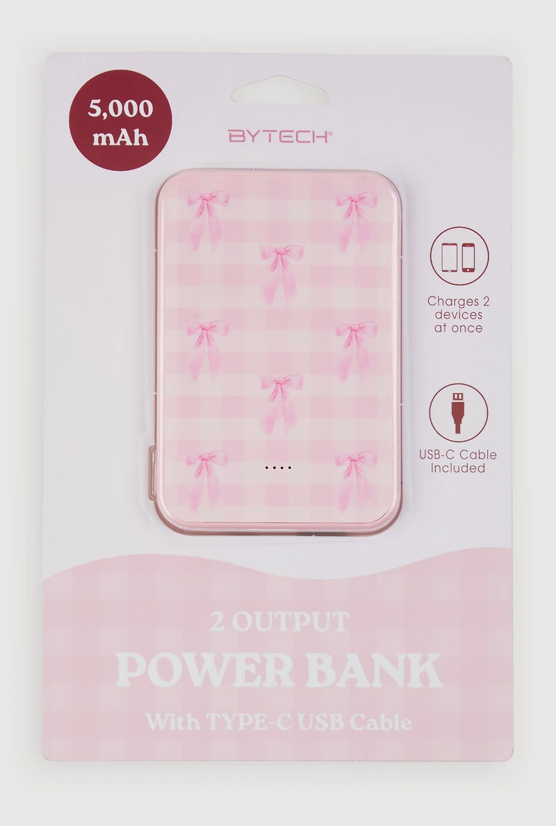Bow Print 2 Output Power Bank