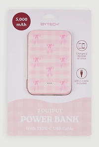 Bow Print 2 Output Power Bank