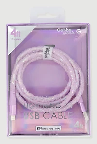 Plush Lightning Charging USB Cable 4 FT