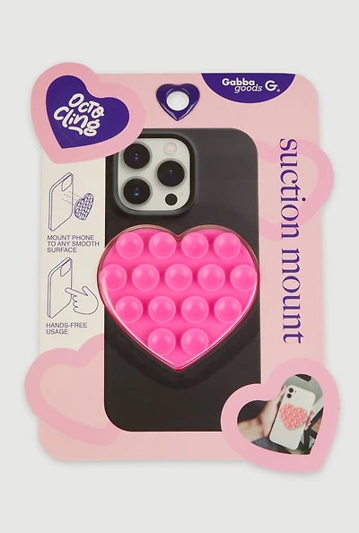 Heart Double Sided Suction Cup Detachable Mount