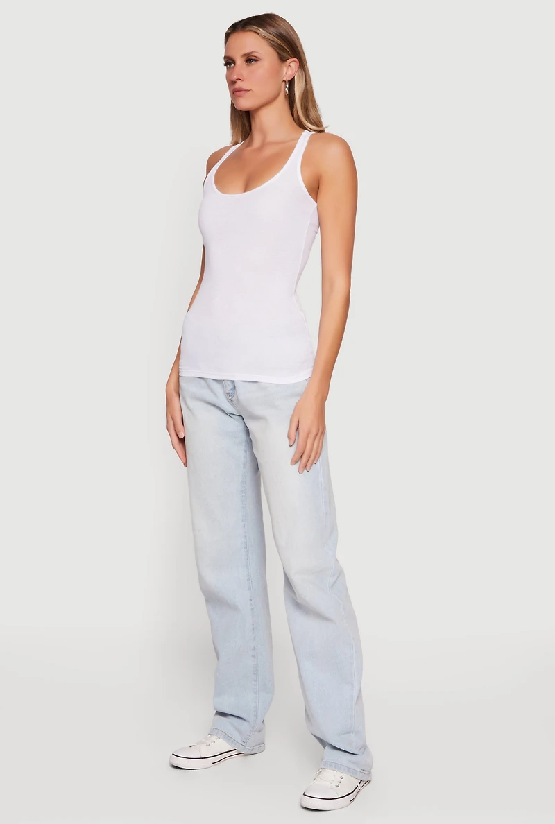 Rib Knit Racerback Tank Top