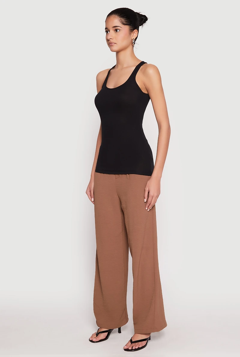 Ribbed Knit Racerback Tank Top