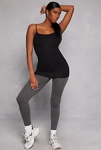 Womens Scoop Neck Basic Cami, Black, Size M
