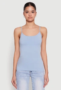 Womens Scoop Neck Shelf Bra Cami, M