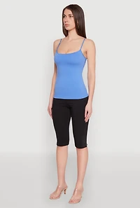 Womens Scoop Neck Shelf Bra Cami,