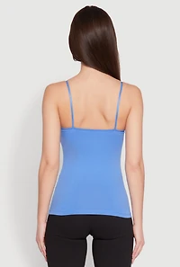 Womens Scoop Neck Shelf Bra Cami,