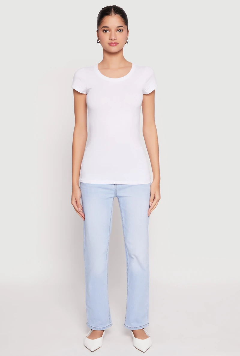 Short Sleeve Scoop Neck Tee