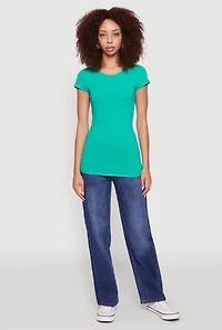 Short Sleeve Scoop Neck Tee