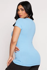 Short Sleeve Scoop Neck Tee