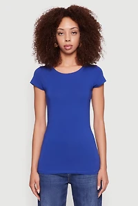 Womens Short Sleeve Scoop Neck Tee,