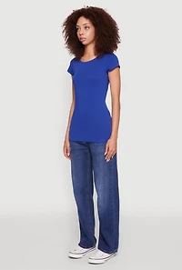 Womens Short Sleeve Scoop Neck Tee, S