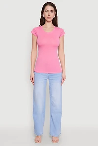 Short Sleeve Scoop Neck Tee