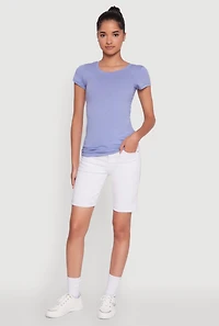 Womens Short Sleeve Scoop Neck Tee,