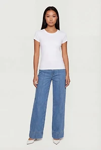 Basic Crew Neck Short Sleeve T-Shirt