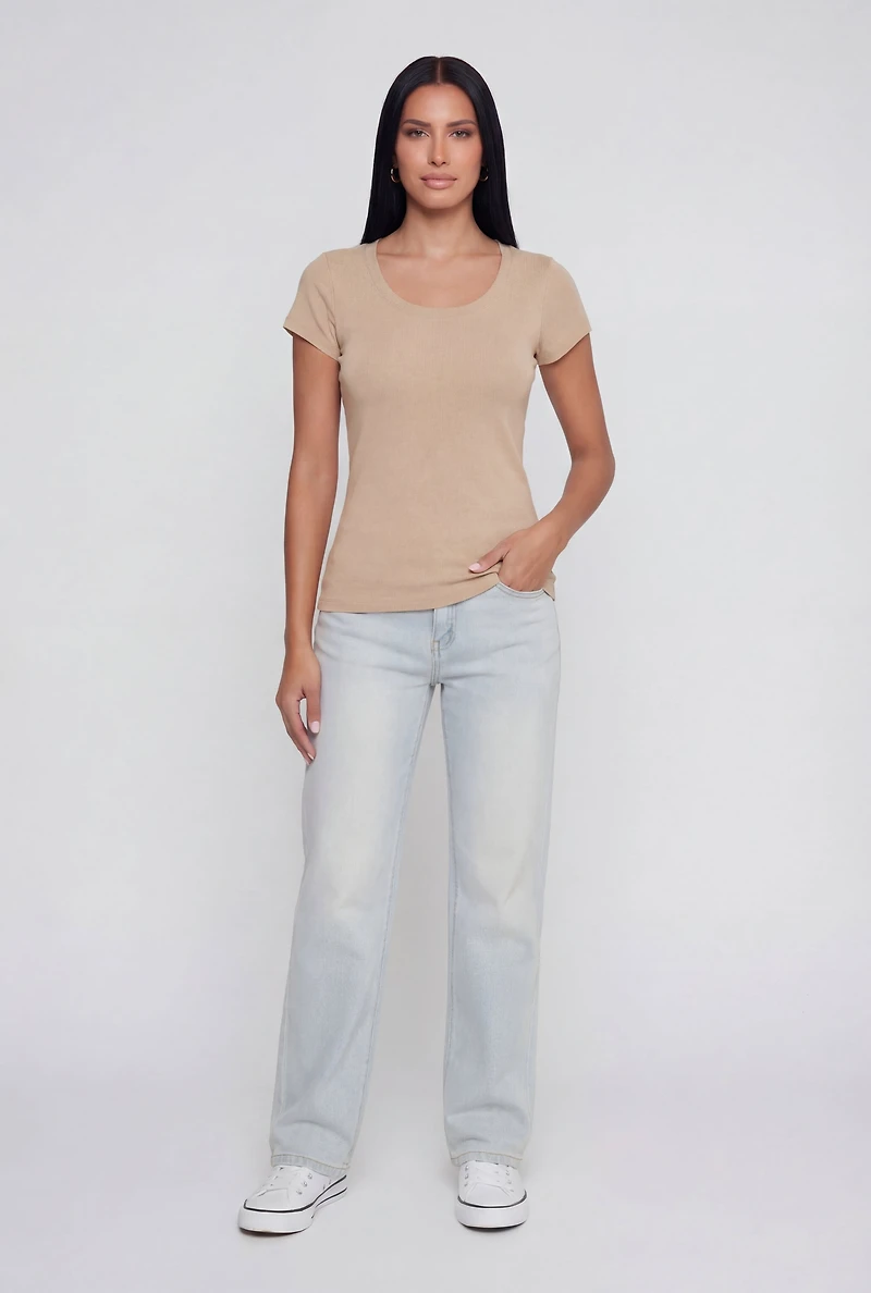 Basic Crew Neck Short Sleeve T-Shirt