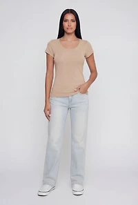 Basic Crew Neck Short Sleeve T-Shirt
