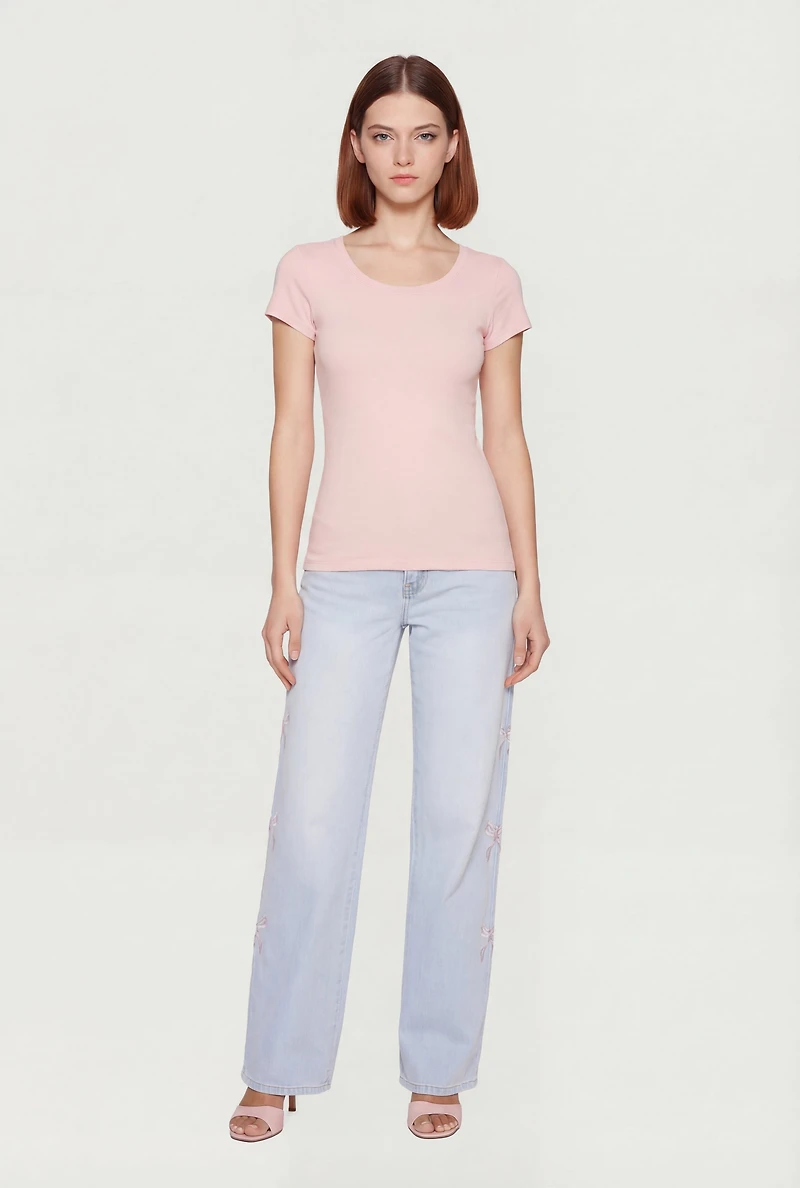 Basic Crew Neck Short Sleeve T-Shirt