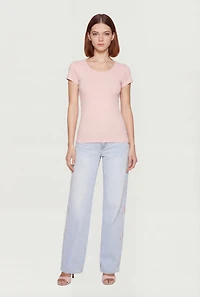Basic Crew Neck Short Sleeve T-Shirt