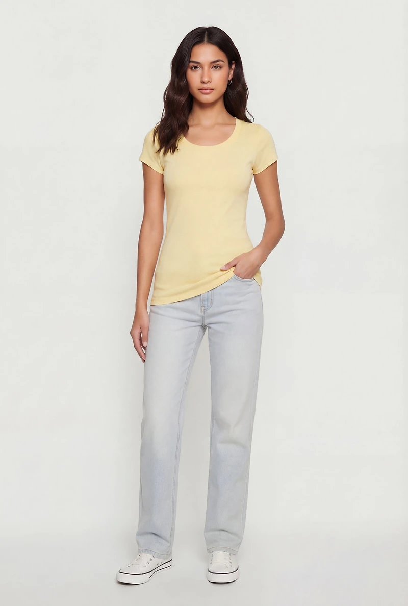 Basic Crew Neck Short Sleeve T-Shirt