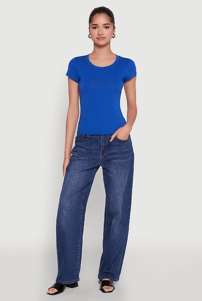 Womens Basic Crew Neck Top,