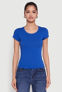 Womens Basic Crew Neck Top,
