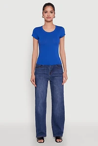 Womens Basic Crew Neck Top,