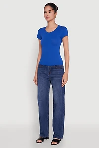 Womens Basic Crew Neck Top,