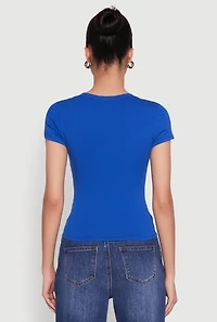 Womens Basic Crew Neck Top,