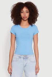 Womens Basic Crew Neck Top,