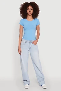 Womens Basic Crew Neck Top,