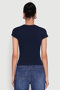 Womens Basic Crew Neck Top,