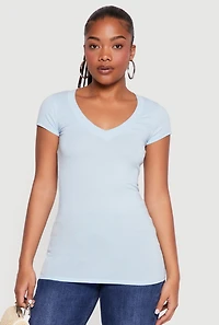 Basic V-Neck Short Sleeve T-Shirt