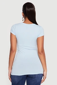 Basic V-Neck Short Sleeve T-Shirt